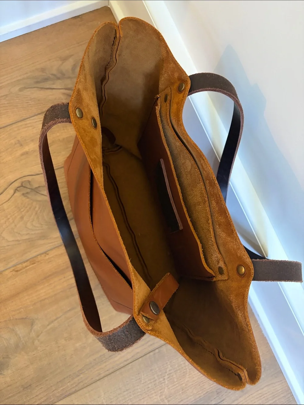 Portland Leather Classic Leather Tote Bag Honey Medium Classic